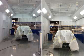 Autobody paint booth
