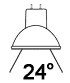 24 degree narrow flood MR16