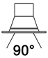 90 degree beam angle