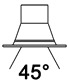45 degree beam angle