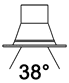38 degree beam angle