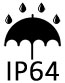 IP64 suitable for damp locations
