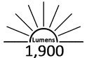 1,900 Lumens