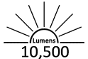 10,500 Lumens