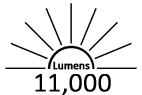 11,000 Lumens
