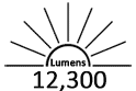 12,300 Lumens