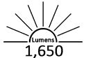1,650 Lumens