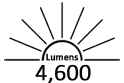 4,600 Lumens