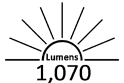 1,070 Lumens