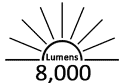 8,000 Lumens