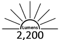 2,200 Lumens