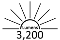 3,200 Lumens