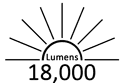 18,000 Lumens