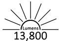 13,800 Lumens