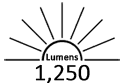 1,250 Lumens