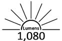 1,080 Lumens