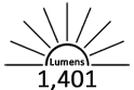 1,401 Lumens