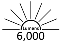 6,000 Lumens