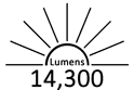 14,300 Lumens