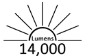 14,000 Lumens
