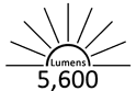5,600 Lumens