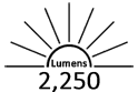 2,250 Lumens
