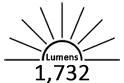 1,732 Lumens