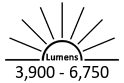 3,900 - 6,750 Lumens