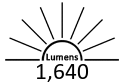 1,640 Lumens