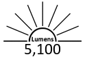 5,100 Lumens