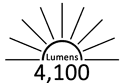 4,100 Lumens