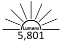 5,801 Lumens