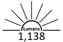 1,138 Lumens