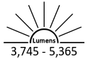 3,745 - 5,365 Lumens