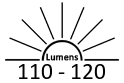 110 - 120 Lumens