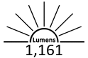 1,161 Lumens