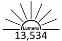 13,534 Lumens