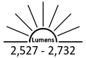 2,527 - 2,732 Lumens