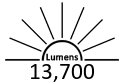 13,700 Lumens