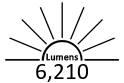 6,210 Lumens