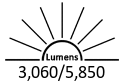 3,060 / 5,850 Lumens