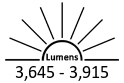 3,645 - 3,915 Lumens<br><small>(At 27 Watts)</small>