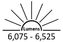 6,075 - 6,525 Lumens<br><small>(At 45 Watts)</small>