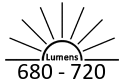 680 - 720 Lumens