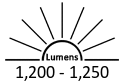1,200 - 1,250 Lumens