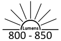 800 - 850 Lumens