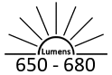 650 - 680 Lumens