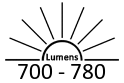 700 - 780 Lumens