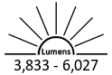 3,833 - 6,027 Lumens