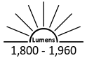 1,800 - 1,960 Lumens